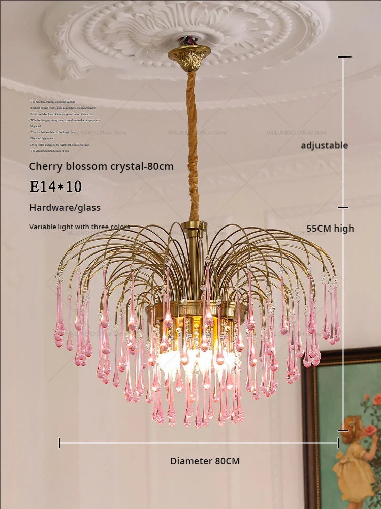 Afralia™ Vintage Crystal Glass Chandelier for Living Room, Dining Room, and Bedroom