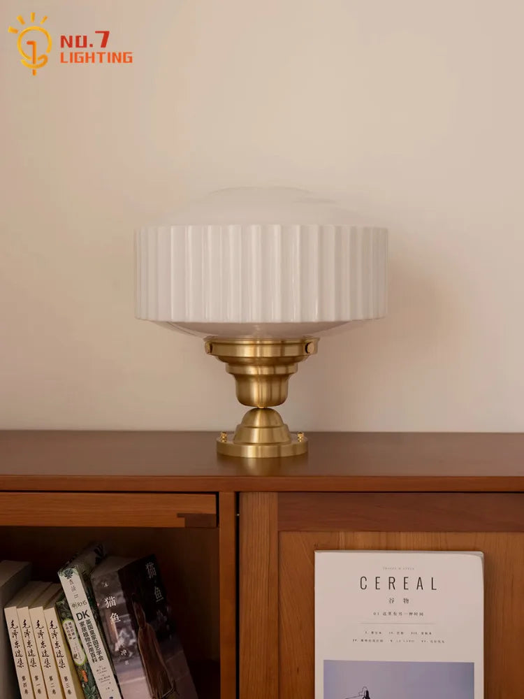 Afralia™ Brass Glass Pendant Lights LED E27 Gold Lustre Ceiling Lamp