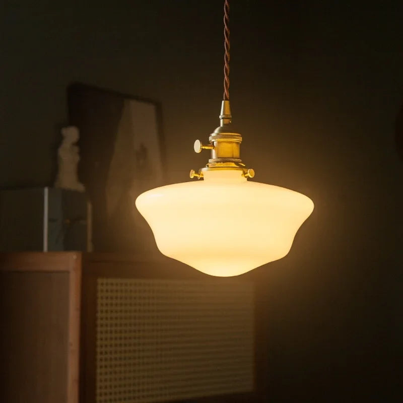 Afralia™ Glass LED Pendant Lights for Kitchen Loft Bar Cafe Living Room