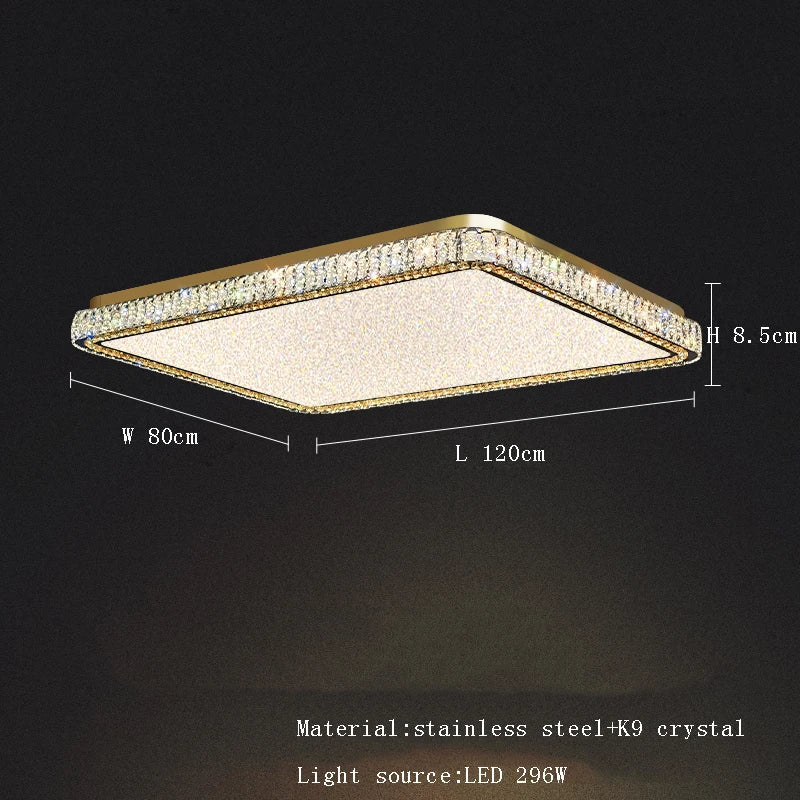 Afralia™ Gold Crystal Ceiling Light: Modern Luxury Dimmable LED Fixture for Bedroom & Living Room