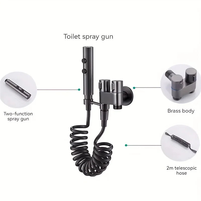 Afralia™ Portable Bidet Smart Bathroom Hygienic Shower Head for Toilet Enema Accessories