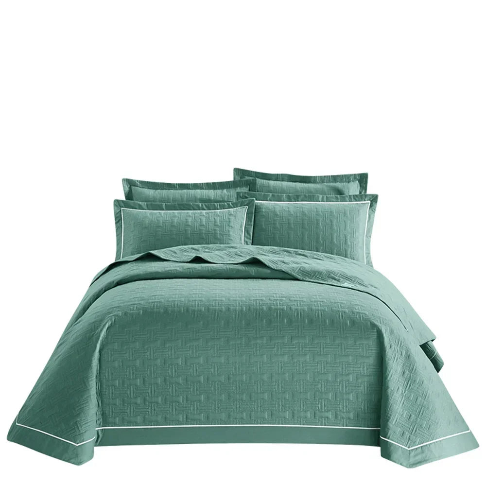 Afralia™ Cotton Coverlet Bedspread Set with Thick Quilting for Luxurious Bedding