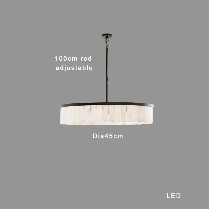 Afralia™ Marble Pendant Light: Luxury Dimmable LED Chandelier for Dining Room Decor