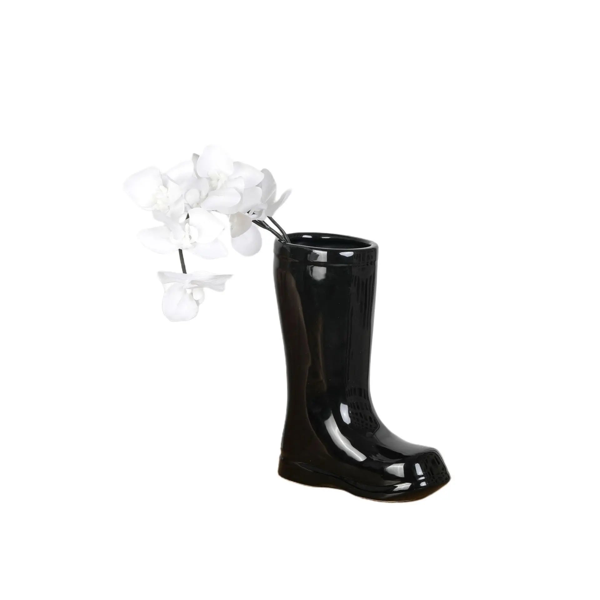 Afralia™ Ceramic Shoe Vase for Stylish Flower Arrangement and Home Decoration