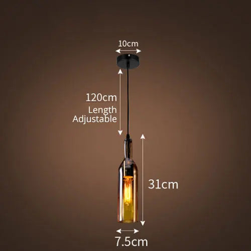 Afralia™ Nordic Wine Bottle Pendant Light LED Chandelier for Home Decor
