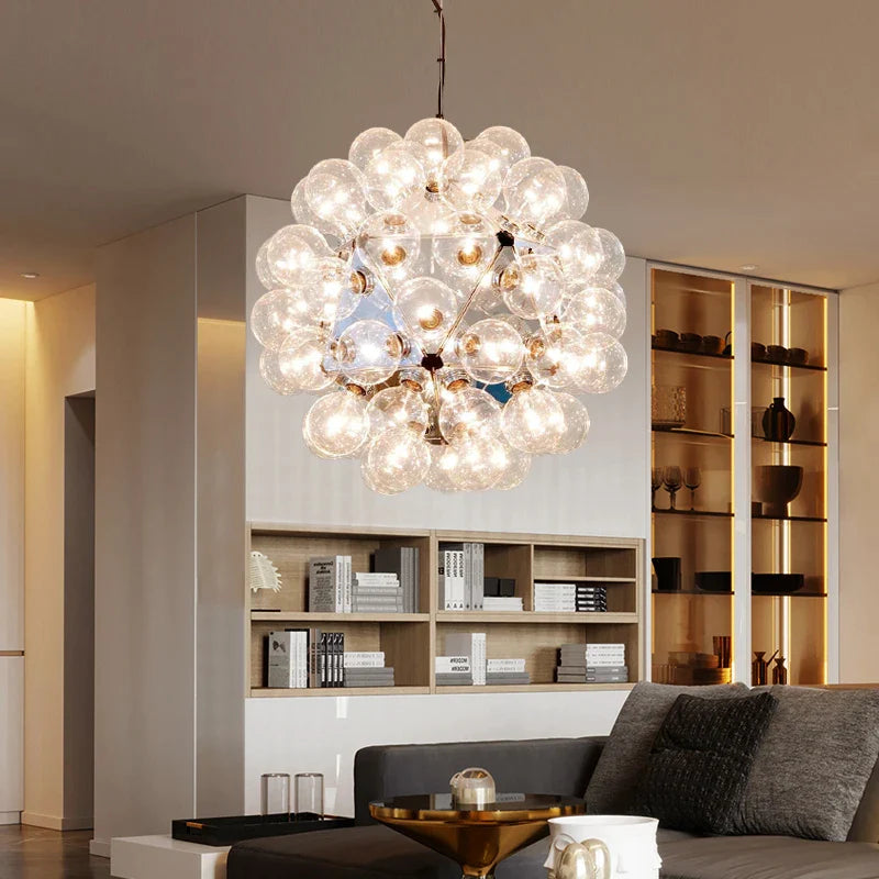 Afralia™ Glass Bubble LED Hanging Lamp for Bedroom Living Room Bar Villa