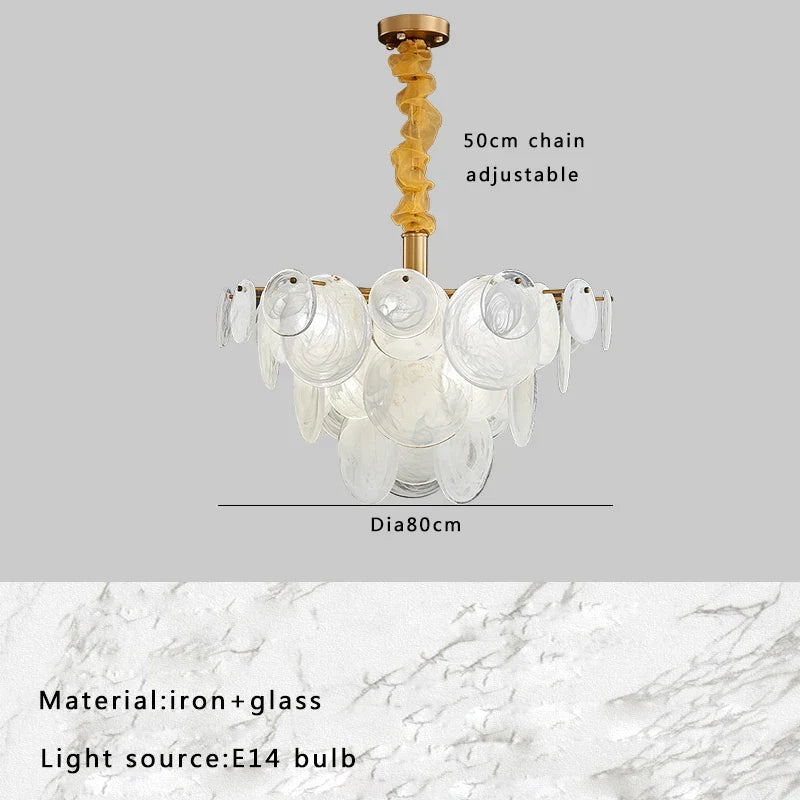Afralia™ Milk Glass Ceiling Chandelier Gold Lighting Fixture