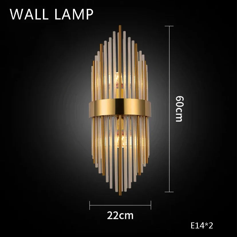 Afralia™ Gold Crystal Ceiling Chandelier LED Light Fixture for Luxury Home Decor