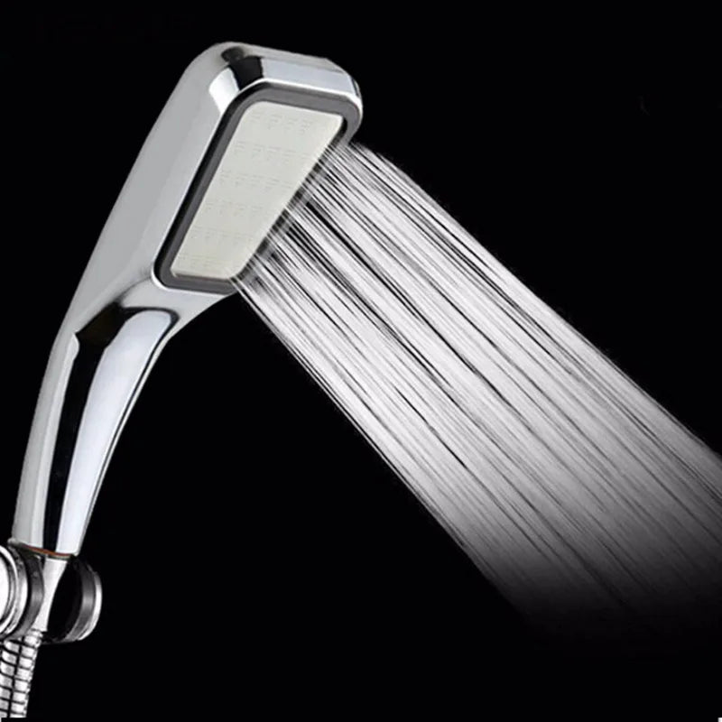 Afralia™ 300-Hole ABS Chrome Square Rainfall Shower Head for High Pressure Handheld Showers