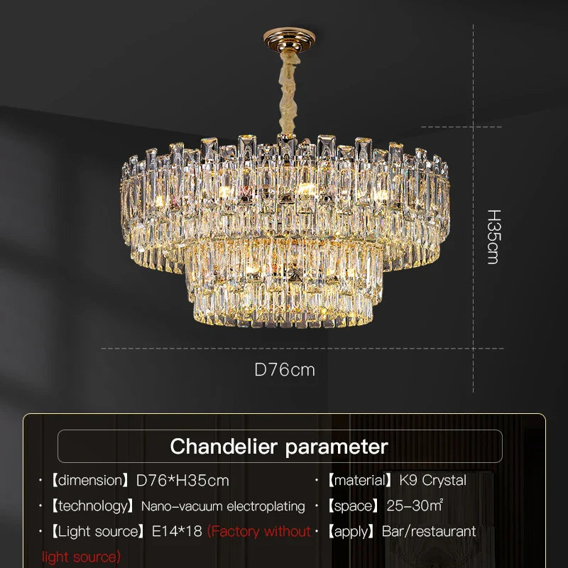 Afralia™ Luxury Crystal Chandelier Modern Simple Dining Room Bedroom Light