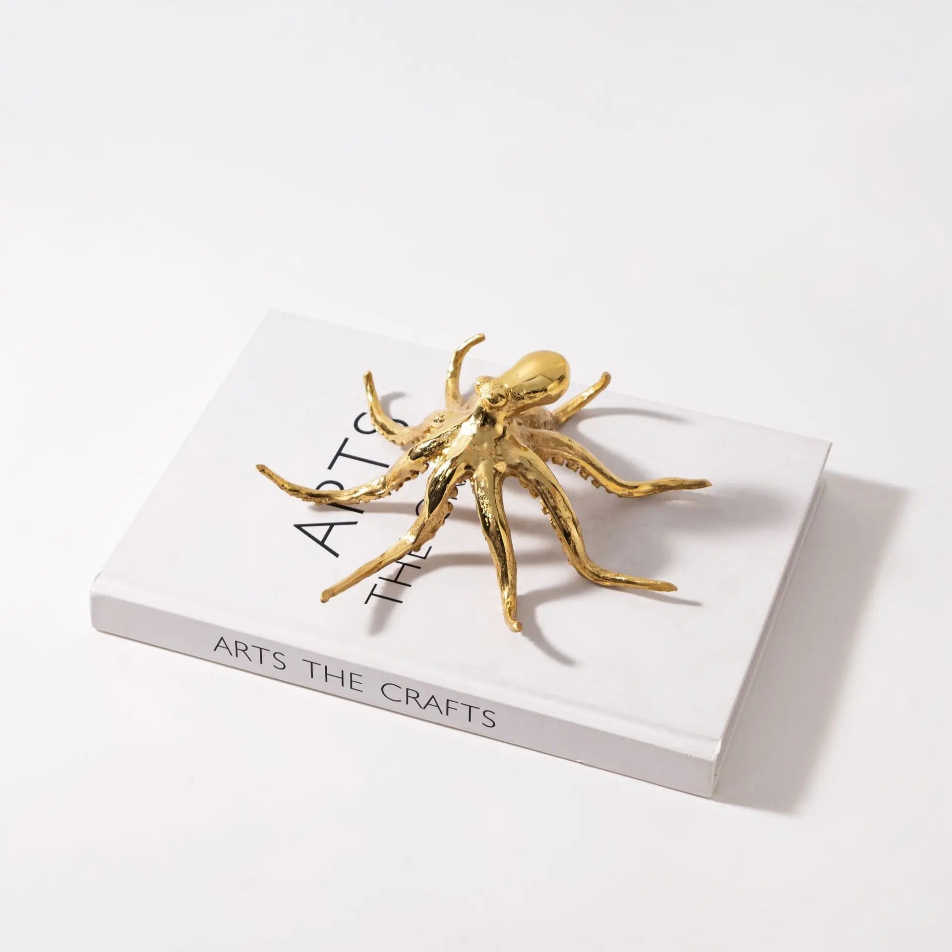 Afralia™ Golden Octopus Metal Sculpture - Home Decor Figurine