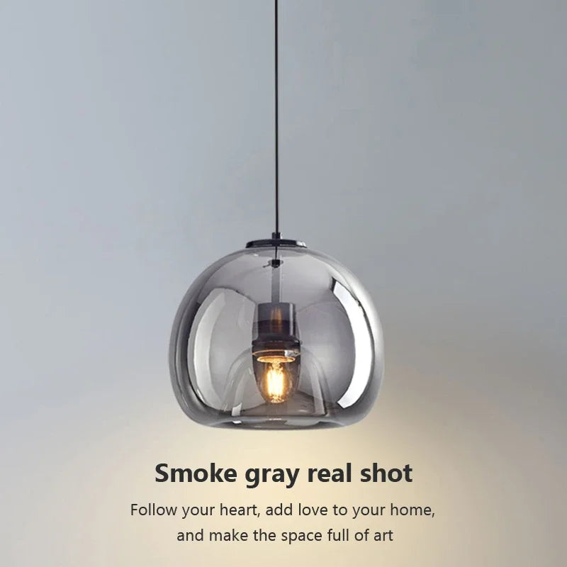 Afralia™ LED Glass Pendant Light: Modern Nordic Luxury Hanging Lamp Fixture