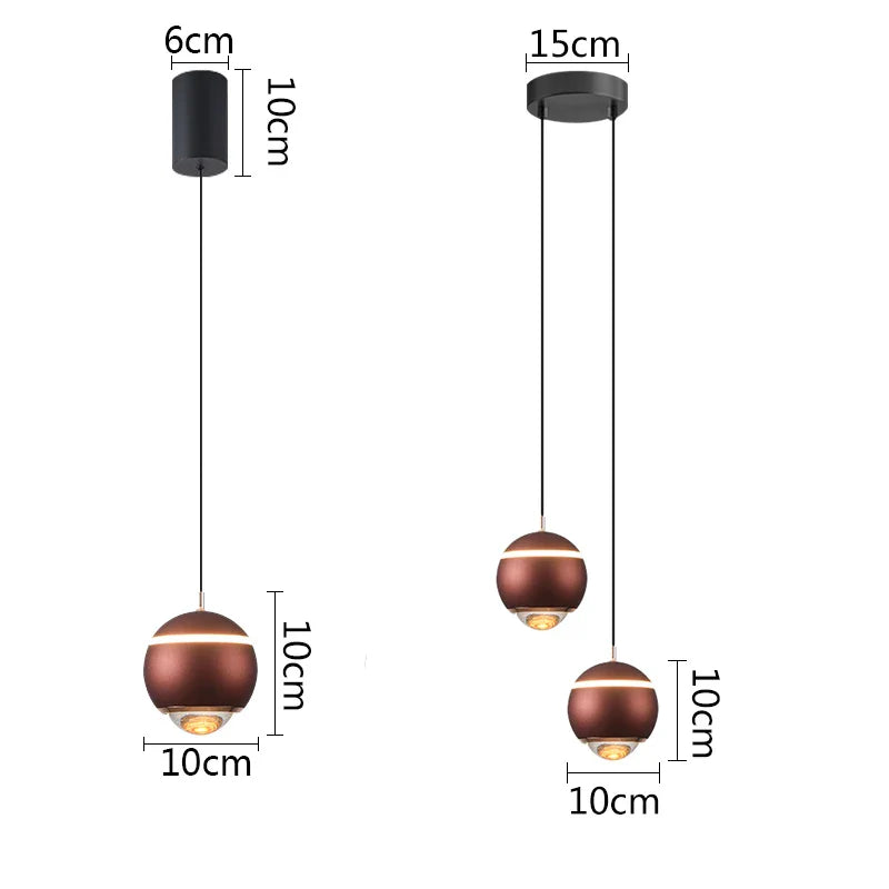 Afralia™ Ball Pendant Lights for Bedroom, Dining Room, and Kitchen Island