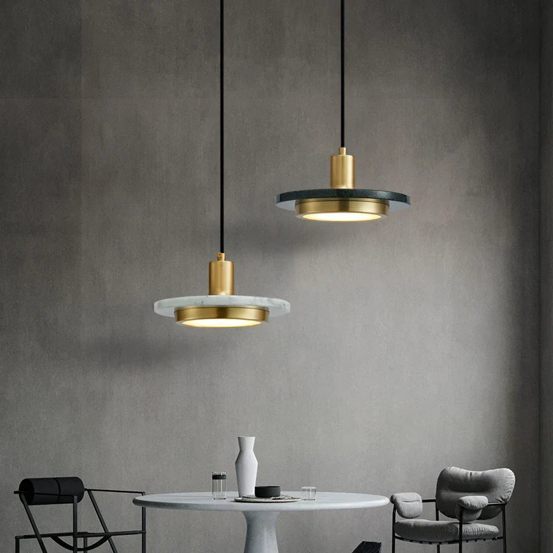 Afralia™ LED Marble Pendant Lamp: Modern Luxury Hanging Light for Home, Restaurant & Bedroom