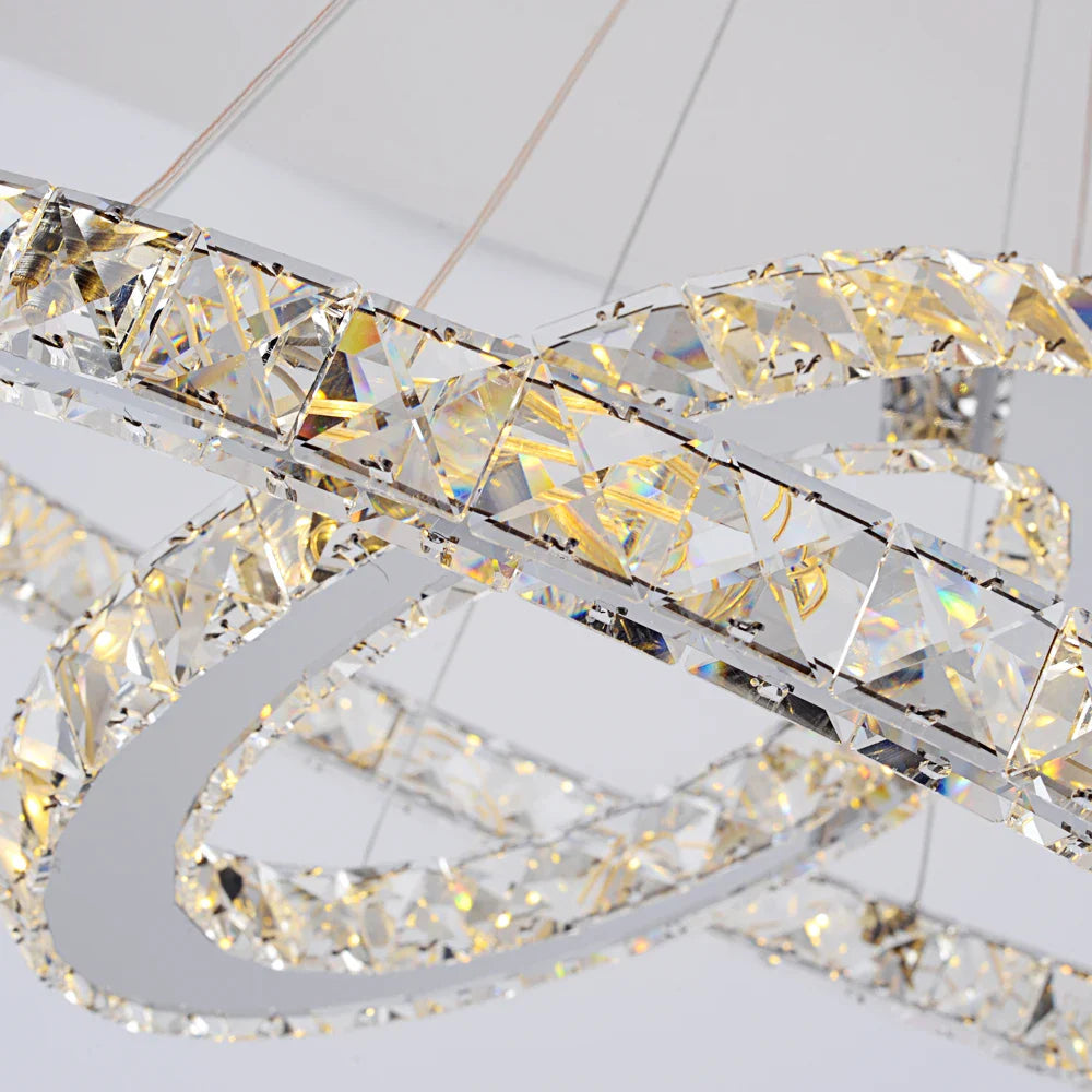 Afralia™ Crystal Chandelier: Luxury LED Pendant Lighting for Living & Dining Room