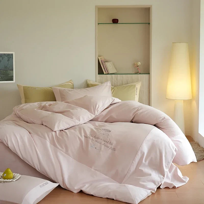 Afralia™ Brushed Volcanic Fleece Bedding Set: Luxe 100% Cotton Duvet Cover & Pillowcases