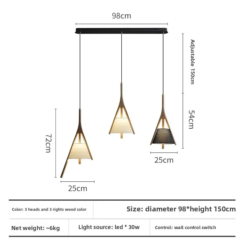 Afralia™ Wooden Chinese Chandelier for Tea Room, Study, and Restaurant Decor Lighting