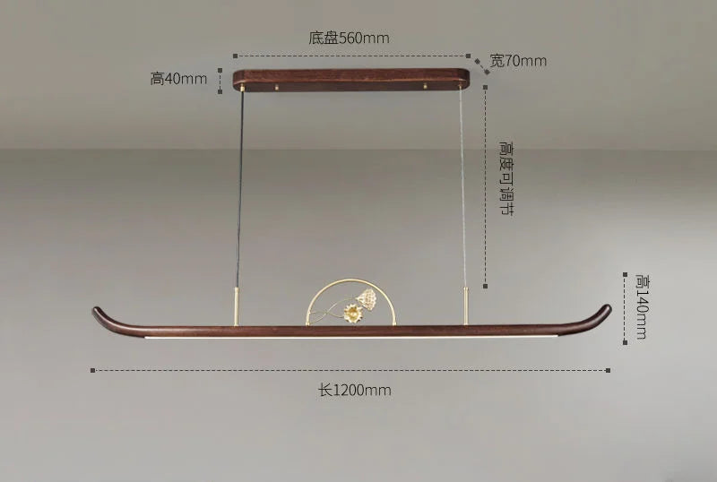 Afralia™ Classic Chinese Solid Wood Pendant Lights Copper Teahouse Bar Retro Lamps