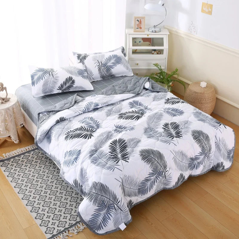 Afralia™ Summer Quilt Set - Soft & Lightweight Comforter Single Double Blanket