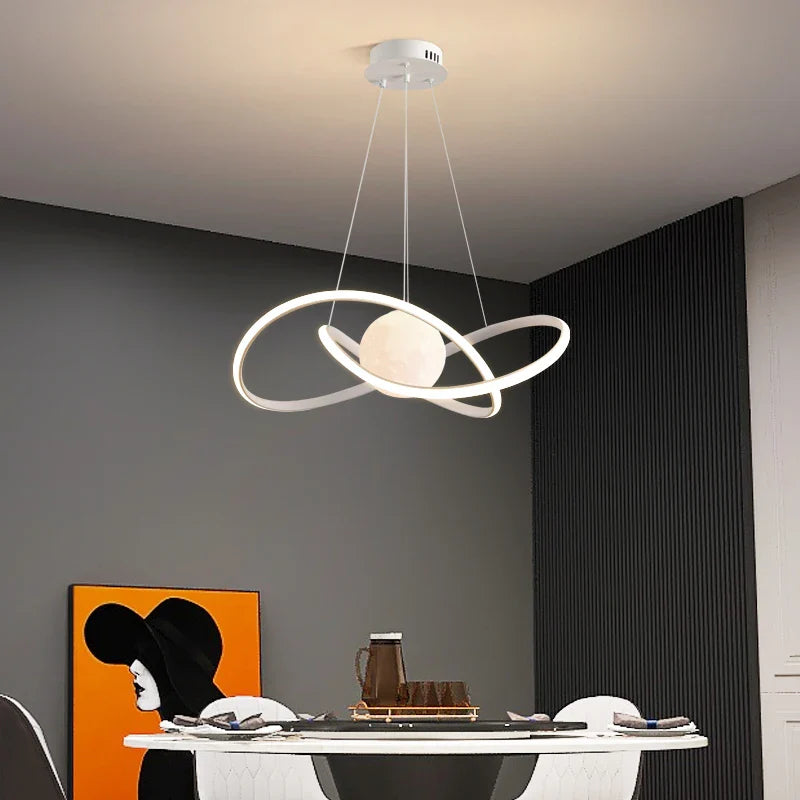 Afralia™ Moon Chandeliers: Modern Nordic Lighting Fixtures for Home Decor