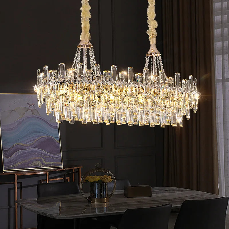 Sparkling LED Chandelier by Afralia™ for Elegant Home Lighting