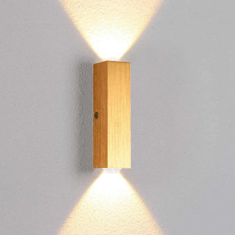 Afralia™ Brushed Gold Up Down Wall Lamp for Luxury Home Decor