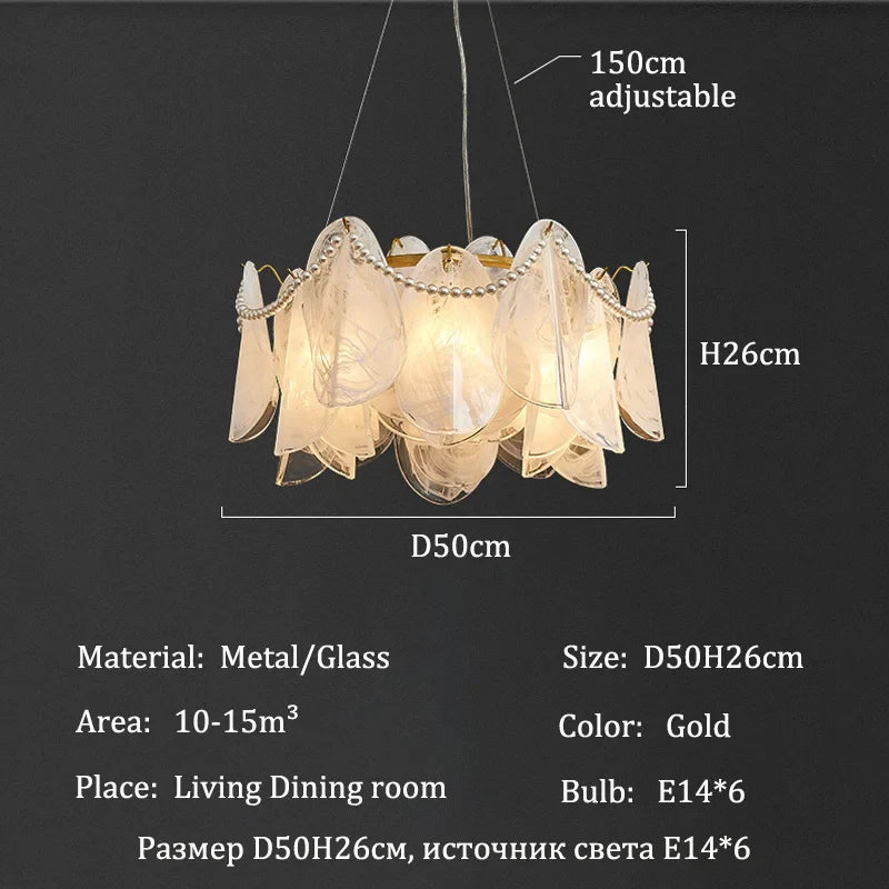 Afralia™ Glass Chandelier Pendant Lights for Luxurious Living Rooms