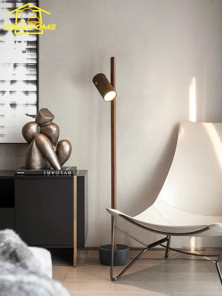 Afralia™ Zen Art Solid Wood Floor Lamp for Study Tea/Living Room