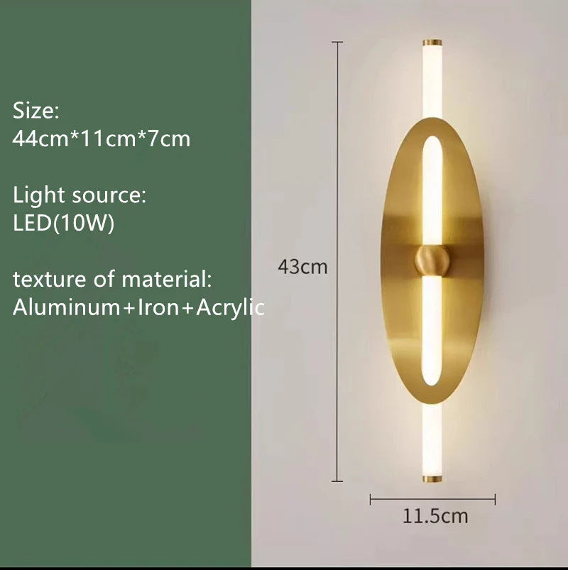 Afralia™ Time Travel Luxury Wall Lamp: Bedroom Living Room Background Light