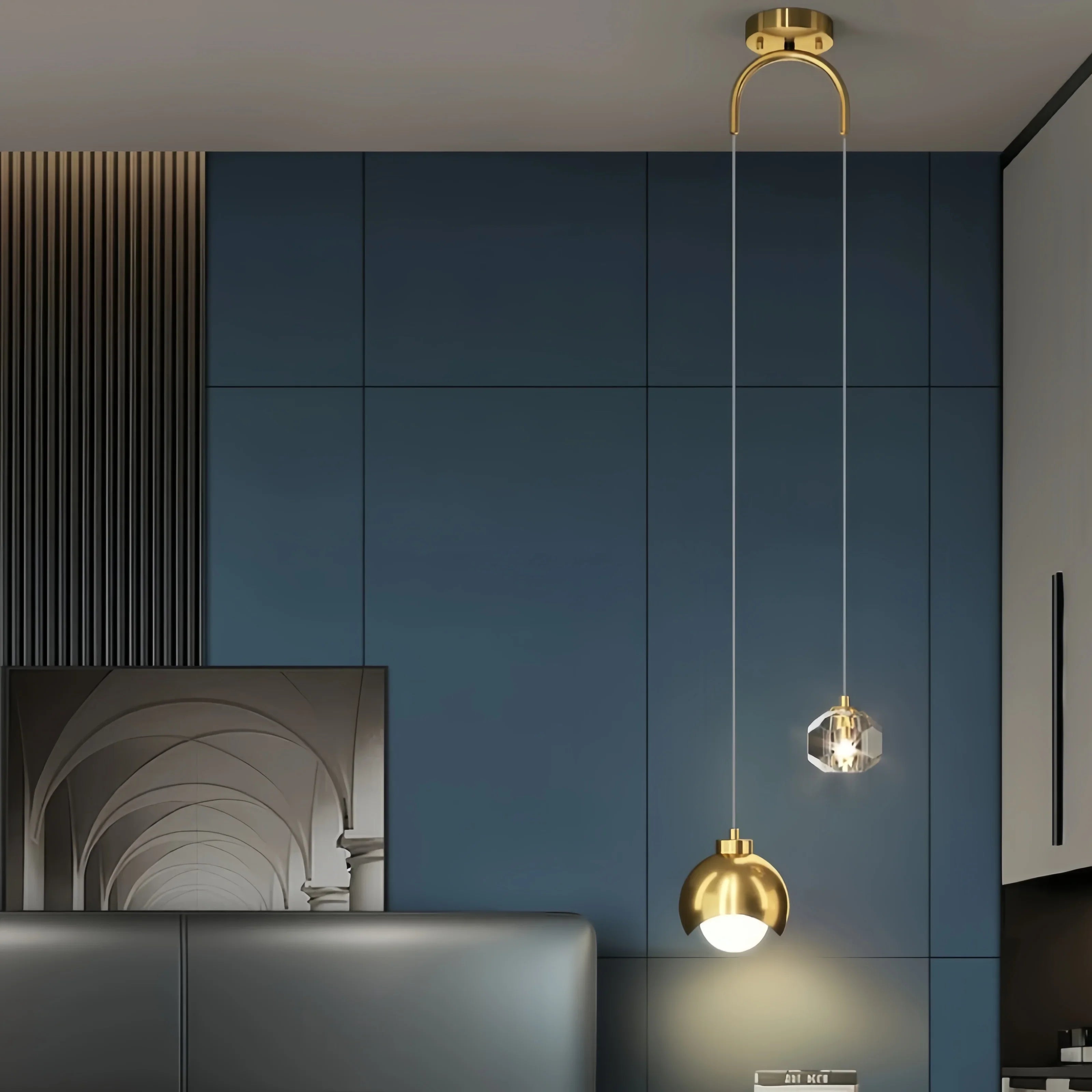 Afralia™ Crystal LED Double Head Chandelier - Elegant Lighting for Home, Restaurant, Bar