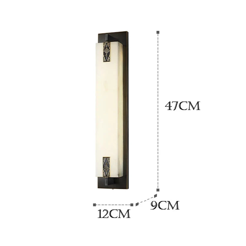 Afralia™ Marble Brass Led Wall Lamp: Elegant Illumination for Home, Hotel, and Teahouse