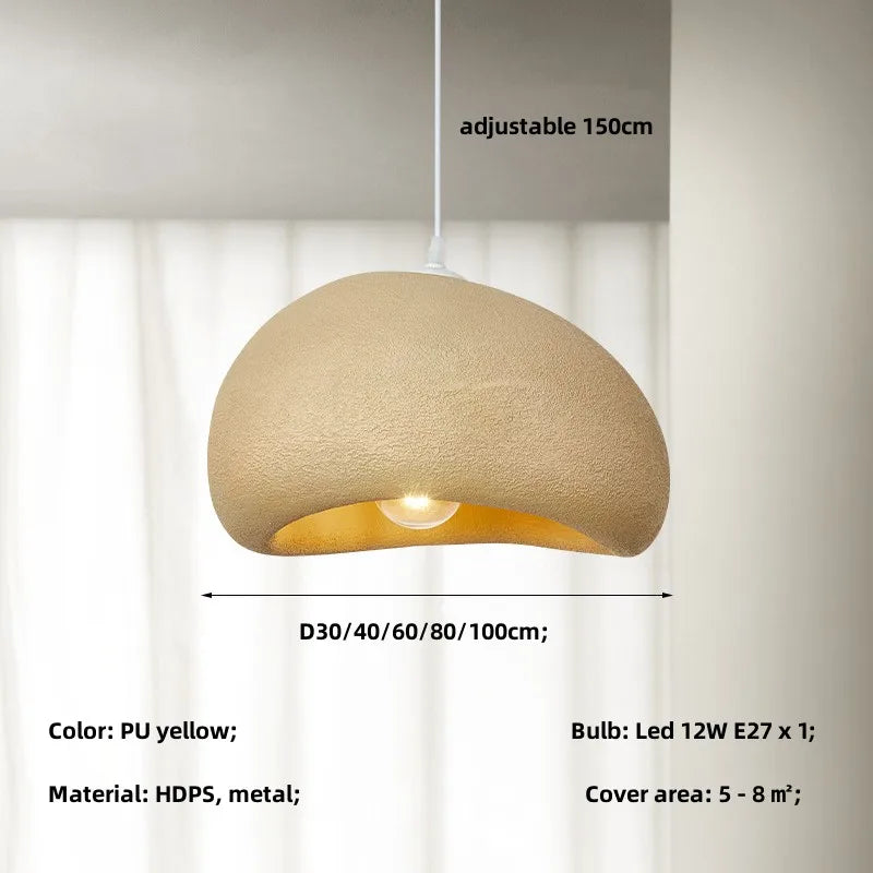 Afralia™ Wabi Sabi E27 Chandelier: Nordic Japanese Style Pendant Lamp for Home Décor