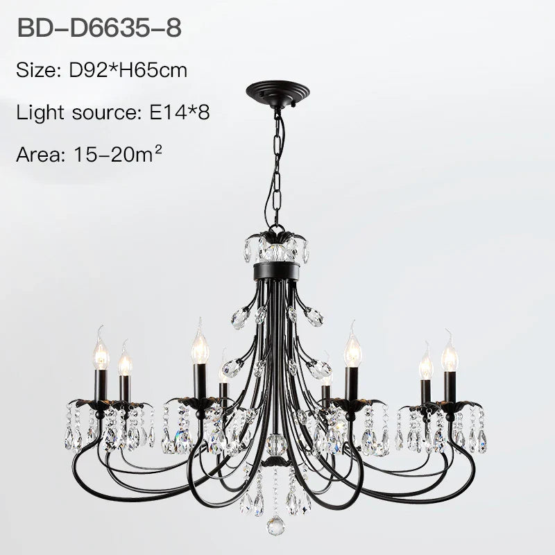 Afralia™ Nordic Crystal Flower LED Chandelier - Luxury Minimalist Retro Light Fixtures