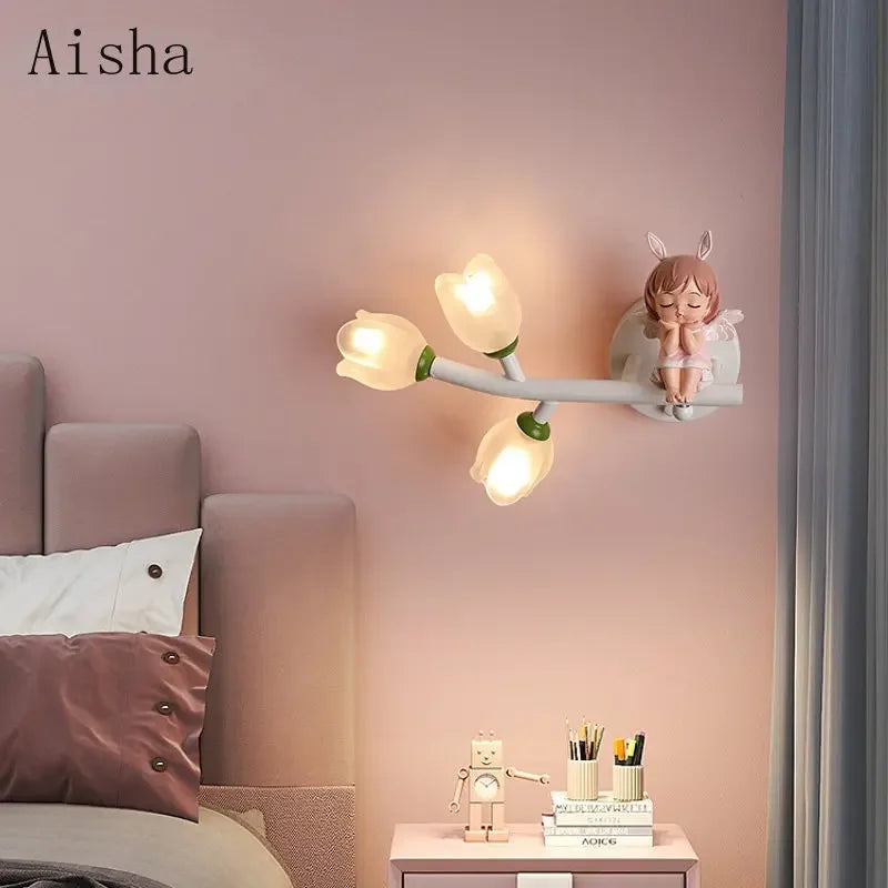 Afralia™ Kids' Room LED Wall Lamp - Cartoon Nursery Lighting Fixtures