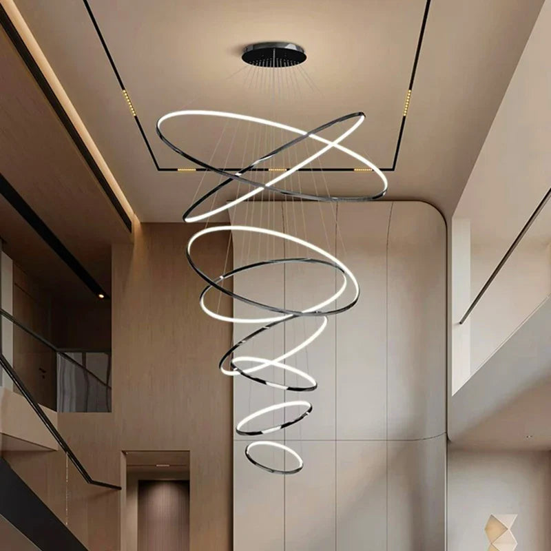 Afralia™ Modern LED Pendant Lights for Home Decor, Chandeliers for Dining Room and Living Room