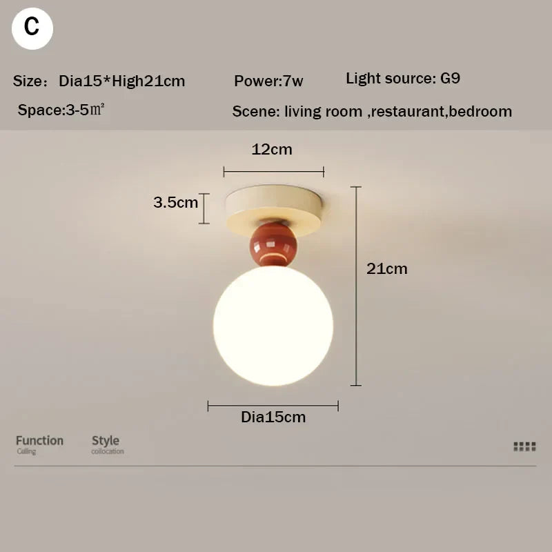 Afralia™ LED Ceiling Moon Wall Lamp Minimalist Bedroom Lighting Fixture