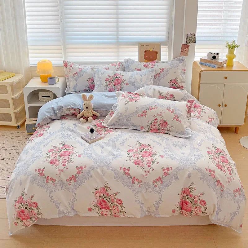 Afralia™ Cotton Printed Bedding Set: Cozy, Breathable, All Seasons Comforter Set