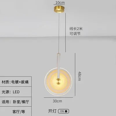 Afralia™ Circular Glass LED Chandelier - Modern Nordic Style for Home Decor