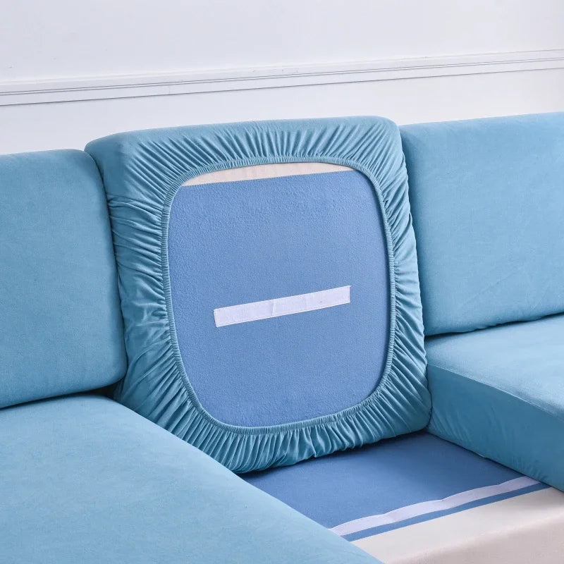 Afralia™ Stretch Sofa Cover Solid Color Slipcovers for Single Loveseat Futon & L-Shaped