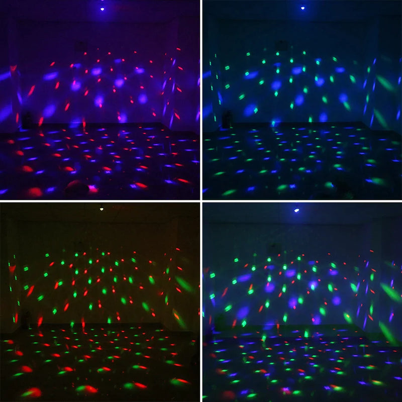 Afralia™ RGB Mini Disco Ball Night Light - Sound Activated Party DJ Show Lamp