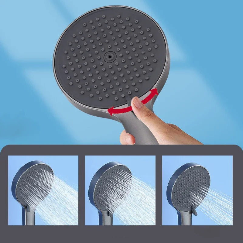 Afralia™ Waterfall Shower System with Adjustable Brass Holder, Hot Cold Mixer Taps