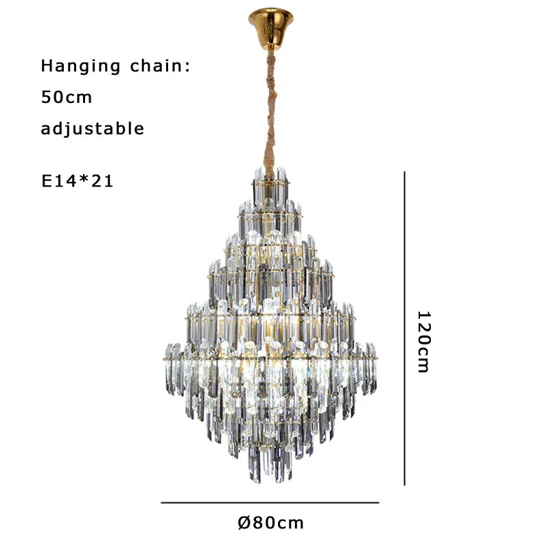 Afralia™ Luxury Dimmable LED Round Chandelier for Home Decor & Stair Lights
