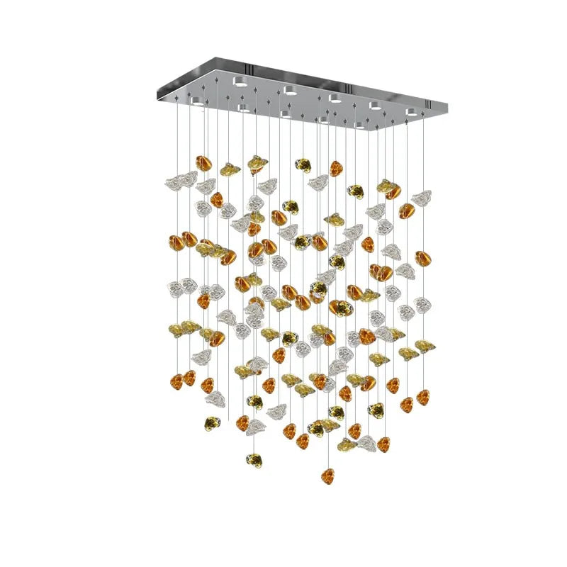 Afralia™ Stone LED Pendant Chandelier: Modern Luxury Crystal Lighting for Living Room