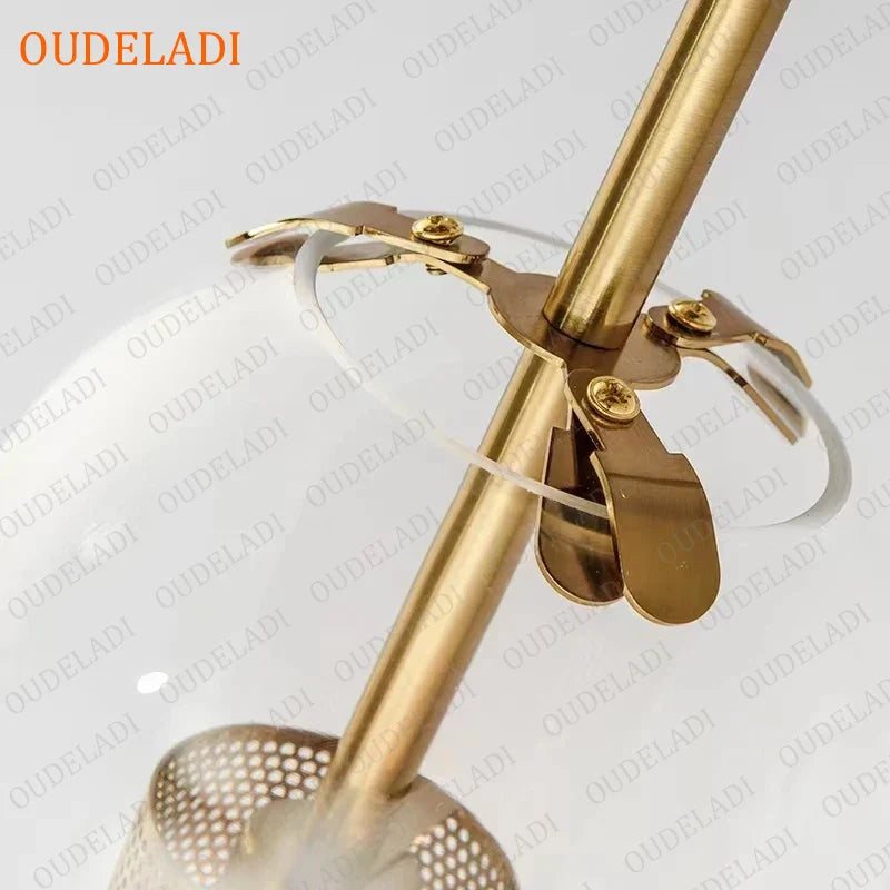 Afralia™ Modern Glass Wall Sconce | LED Bedroom Light Fixture | Nordic Living Room Indoor Lamp