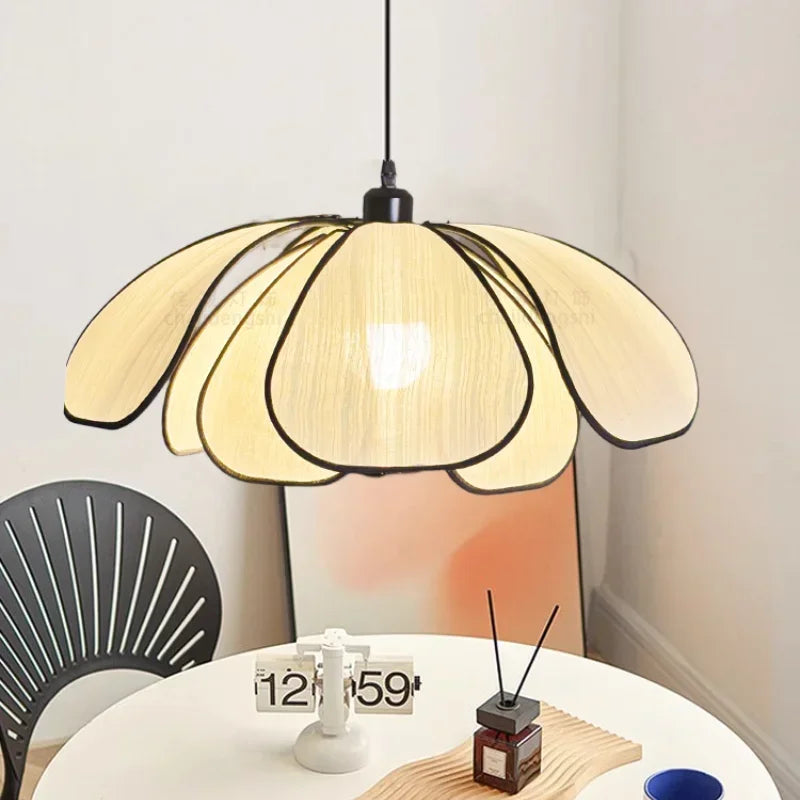 Afralia™ Nordic LED Pendant Chandelier Flower Lamp for Modern Wabi Sabi Decor
