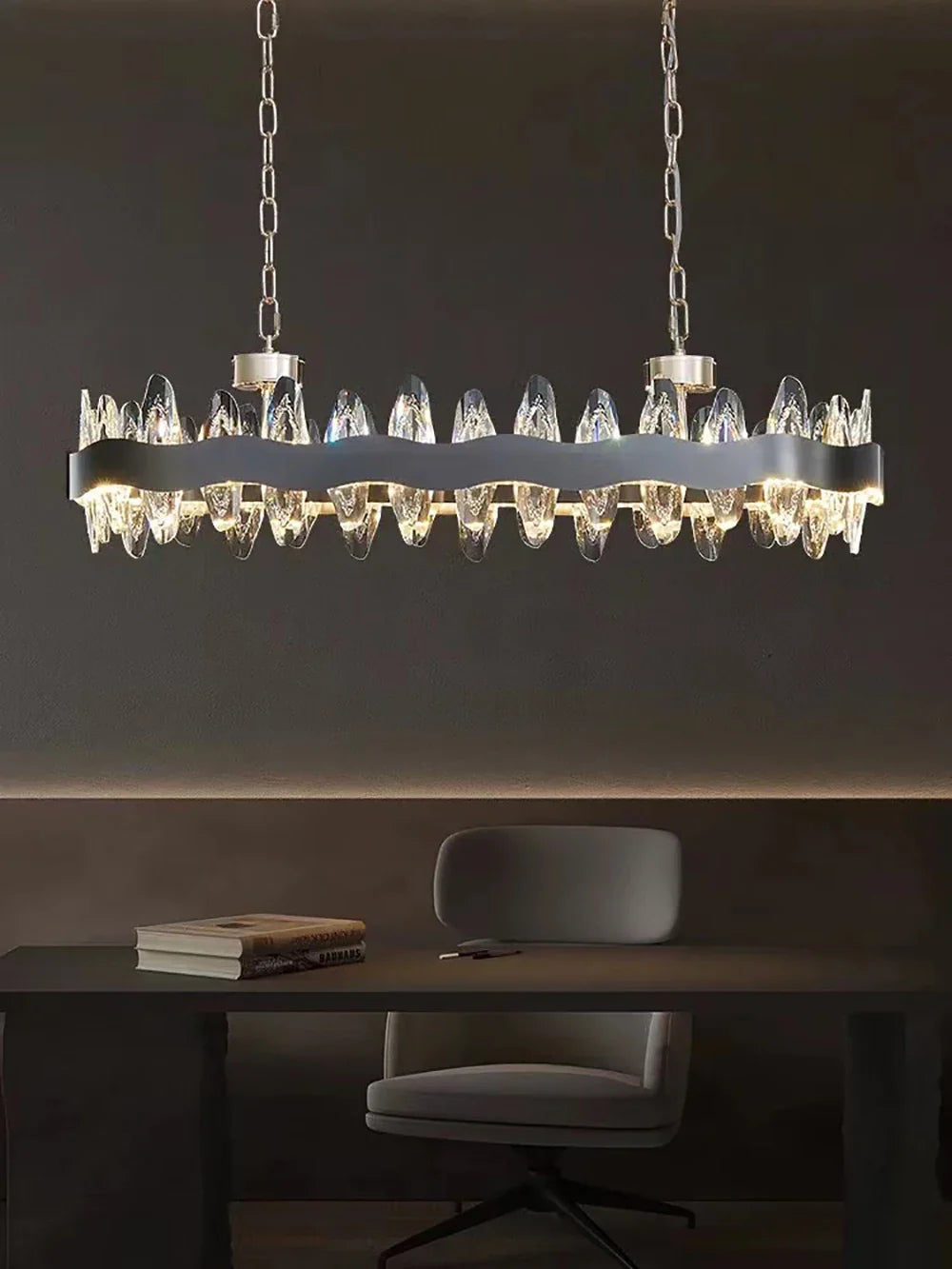 Afralia™ Modern Crystal Chandelier: Long Gold LED Luxury Suspension Lamps