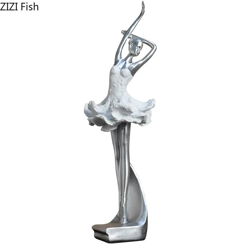 Afralia™ Ballet Dancer Resin Sculpture Desk Decoration Figure - Room Aesthetic Décor