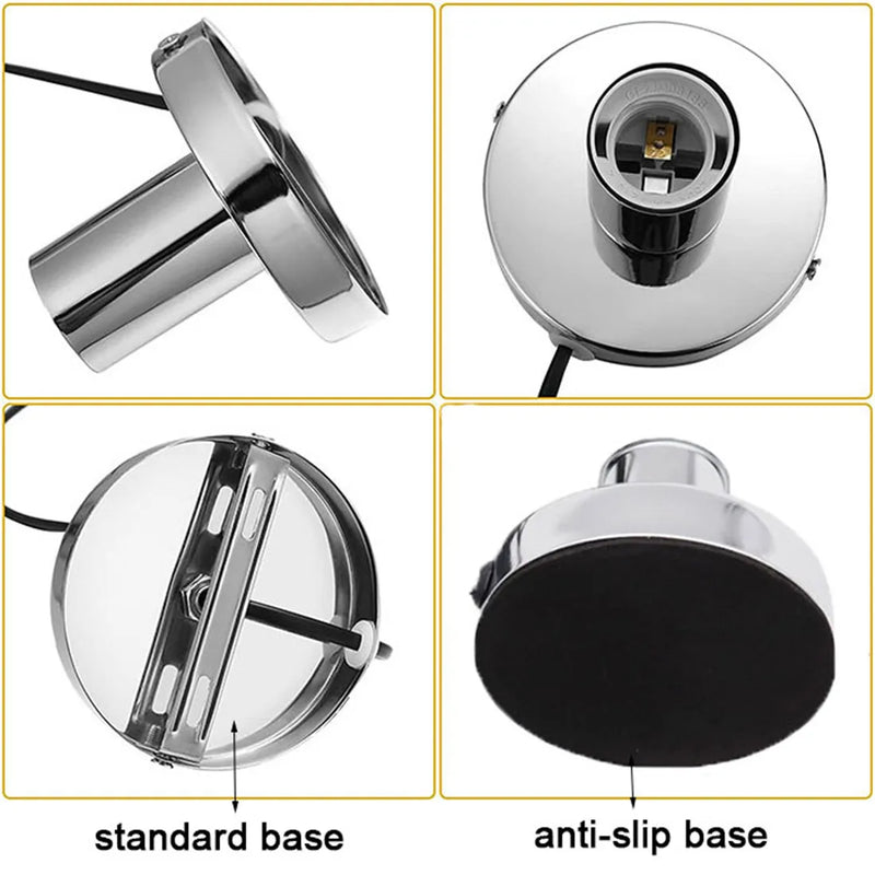 Afralia™ Metal Lamp Base with Anti-Slip Design and On/Off Switch