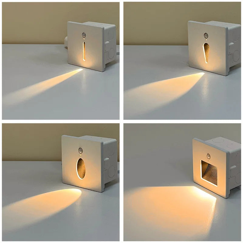 Afralia™ Motion Sensor Wall Footlight for Staircase Nightlights