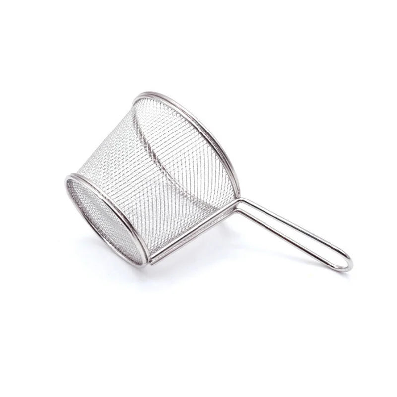 Afralia™ Stainless Steel Chef Basket for Frying and Sifting